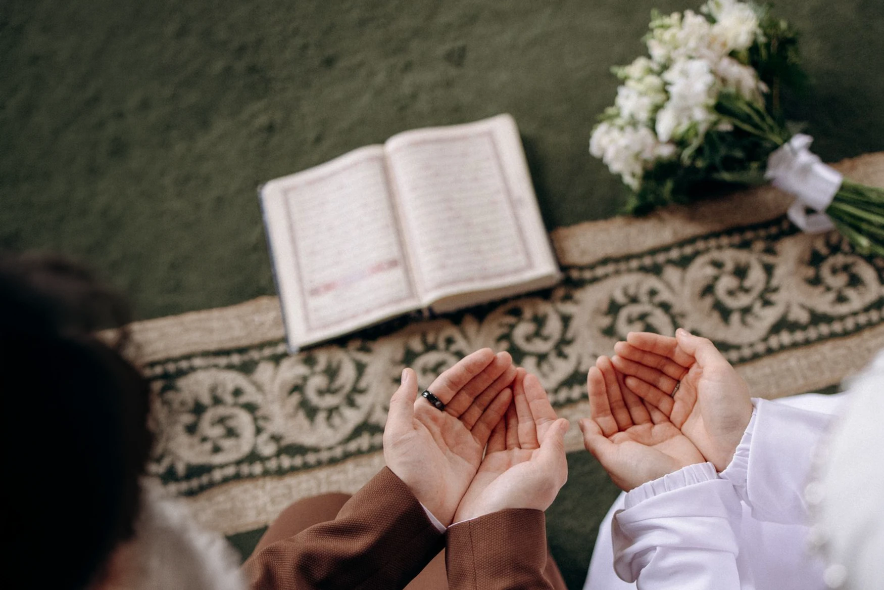 Quran open holy book wedding