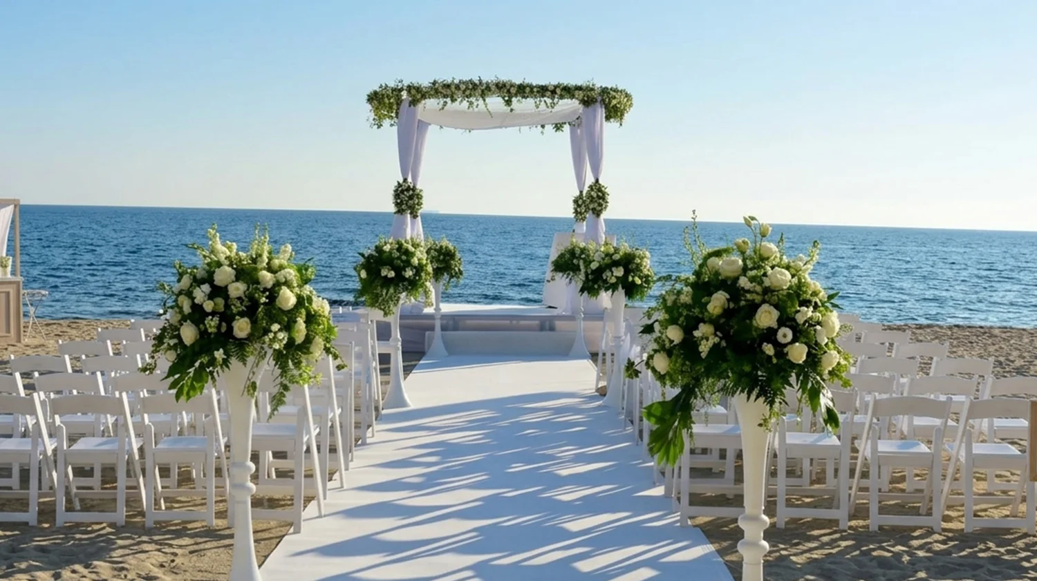 Wedding floral arch